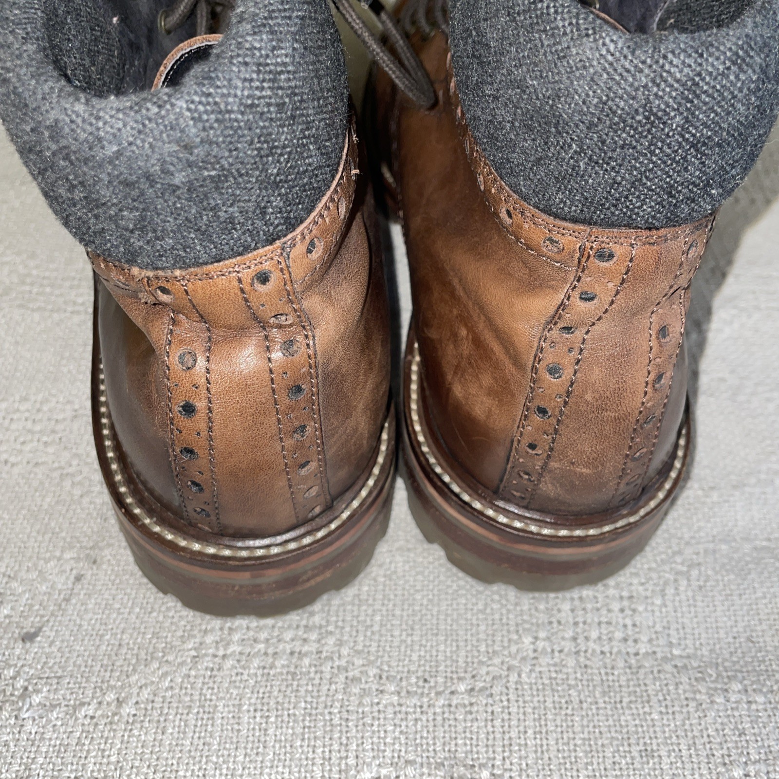 Johnston & Murphy 1850 Mens Ankle Boots Size 11 M Brown Leather Captoe Going Out