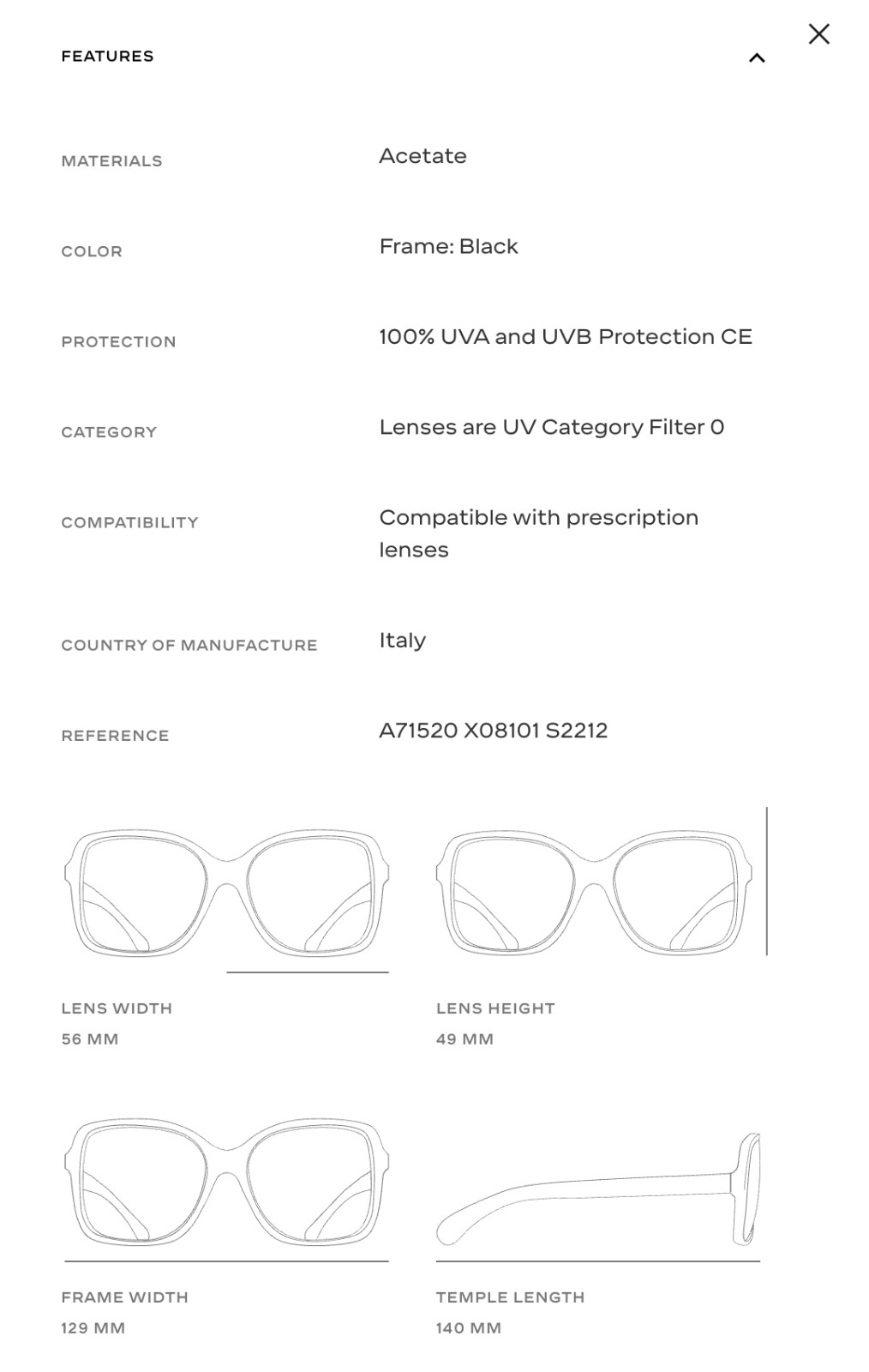 Brand New Chanel 5408 Women’s Transparent Black Acetate Eyeglasses