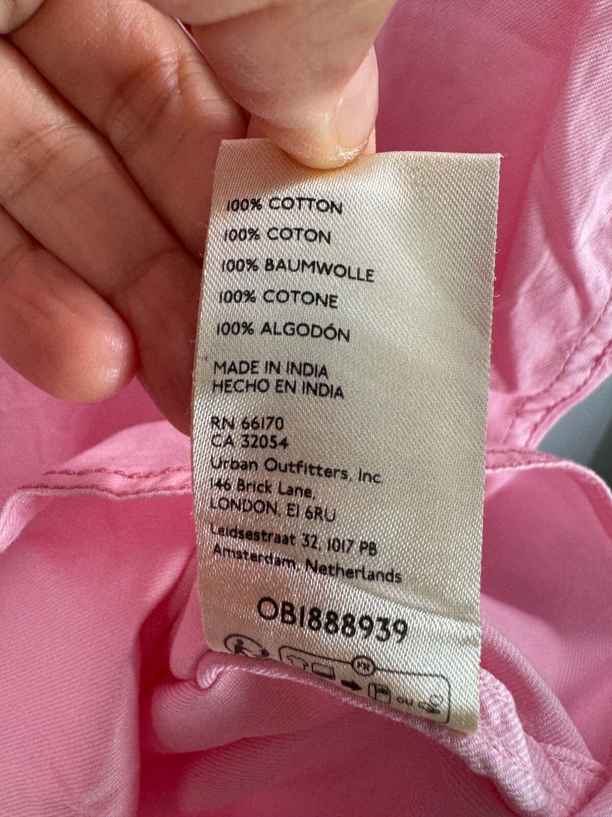 We The Free Freddie Shirt Button Down Fairy Tale Pink oversized 90s sz S