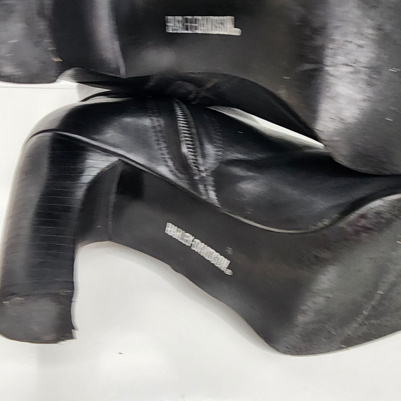 Harley-Davidson Women Sz 6 Black Leather Zipper Ankle Boots 3.5″ Heeled 84333