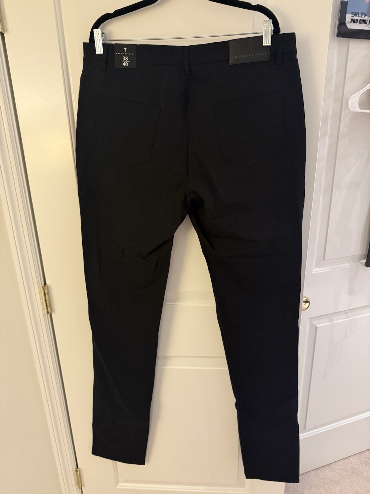 American Tall Men’s Performance Pants Black 38×40 NWT AM-PC-10541
