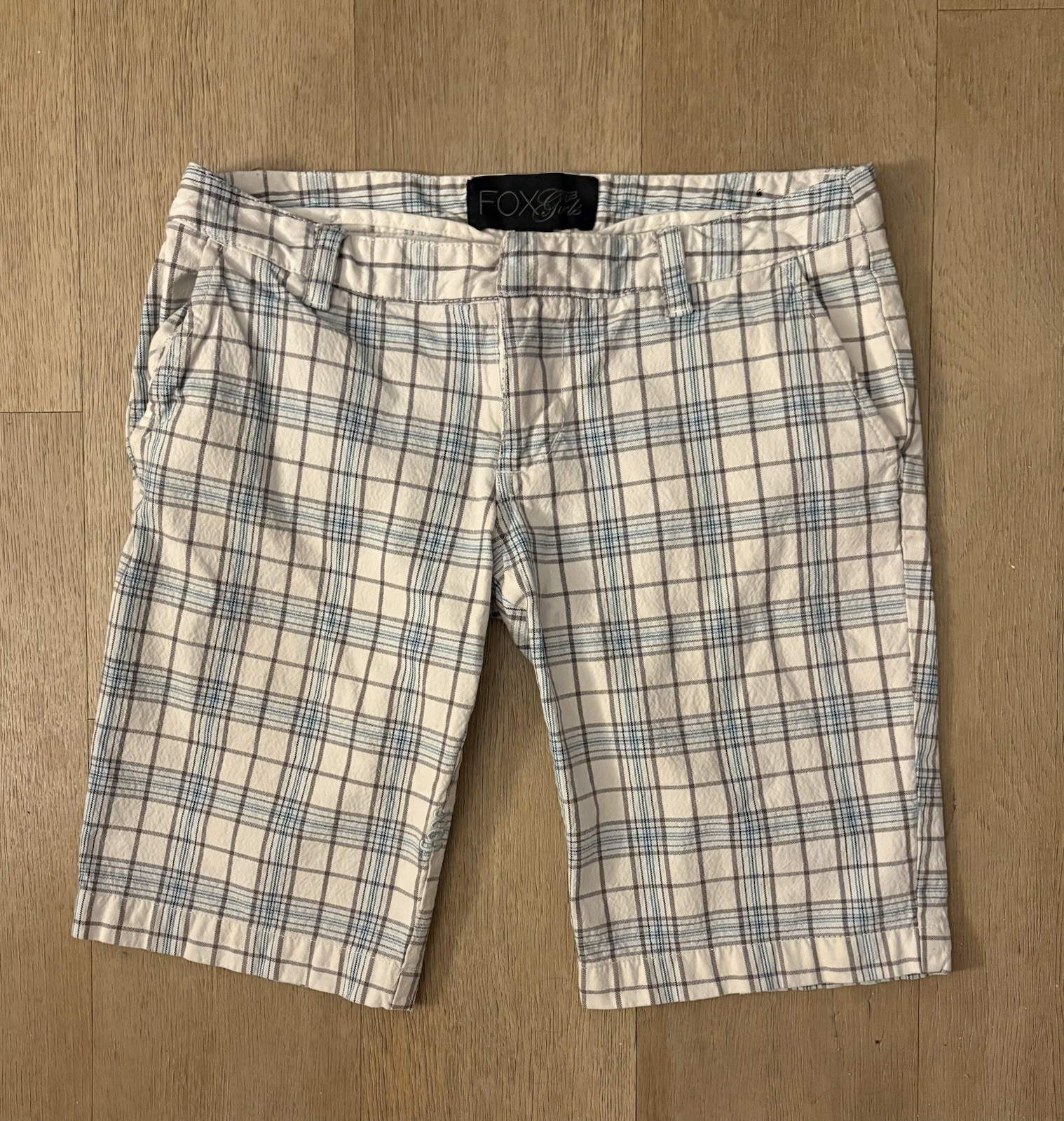 Fox Racing Womens White Plaid Shorts Size 1 – XS