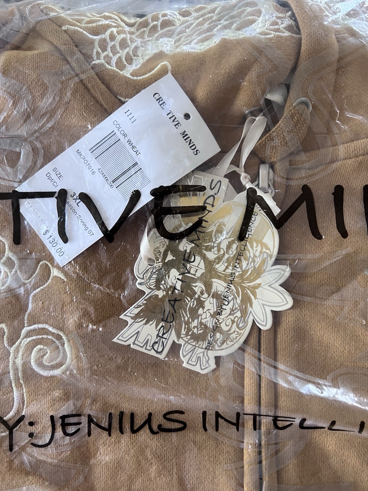 Creative Minds Embroidered Hoodie Size ( Size 3XL ) New In Bag Ready To Ship