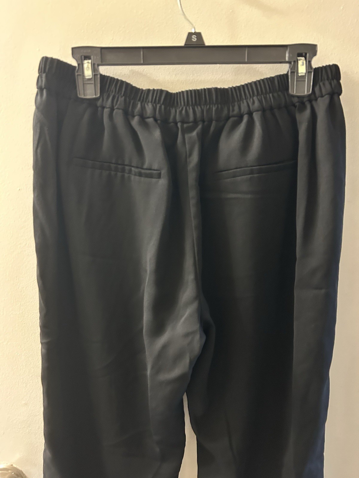 J.Crew Mercantile Women’s Black Solid Dress Pants Elastic Waist Flat Front