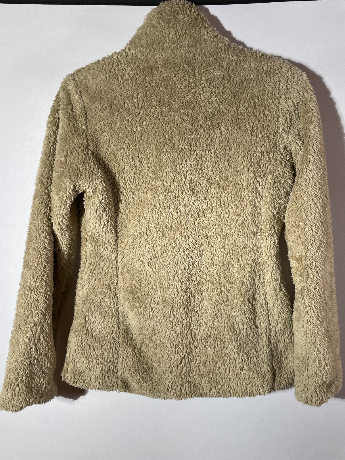 Womens Patagonia Soft Tan Full Zip Fleece Jacket Size Small Hiking Outdoors