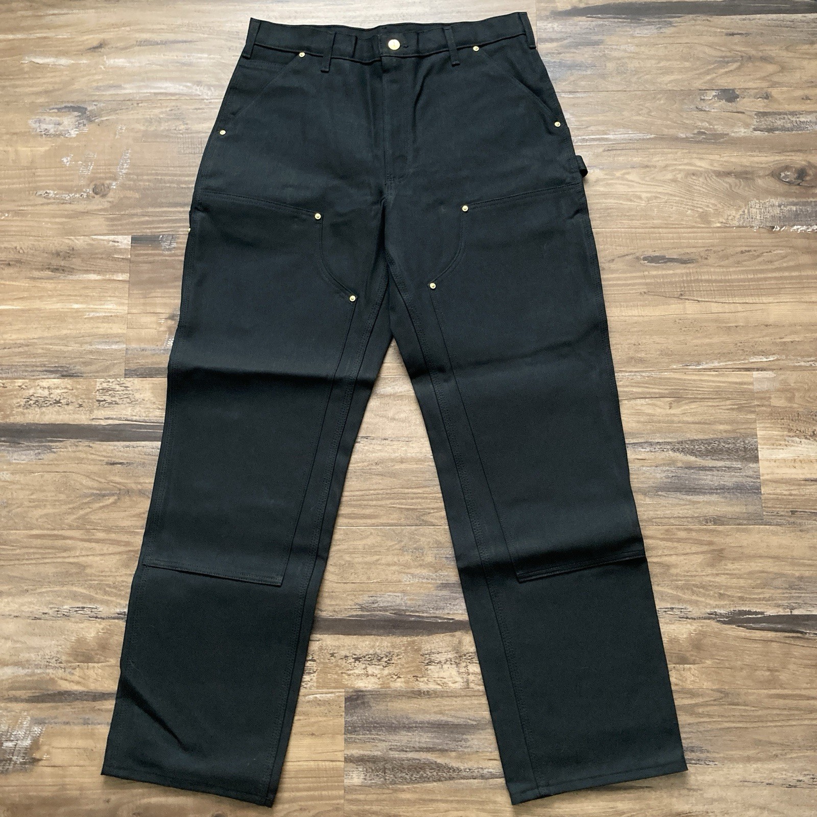 Carhartt B01 BLK Double Knee Work Pants Mens 34×32 (Actual 34×33) USA Made NWT