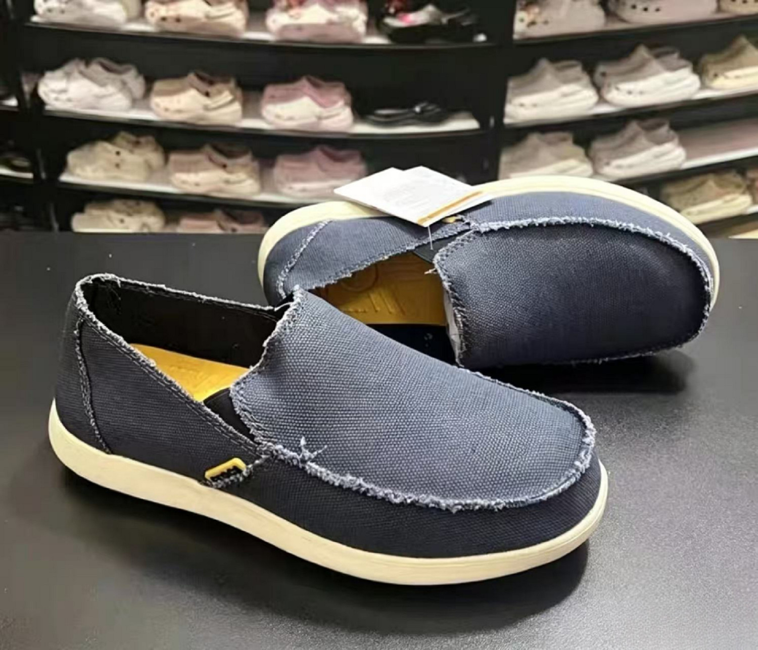New Crocs Santa Cruz Men Canvas Slip On Loafers Casual Walking Shoes