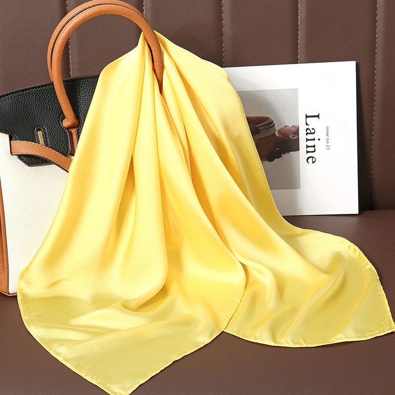 SANMAIHUA Women’s 70cm Solid Polyester Square Scarf Hair Head Wrap