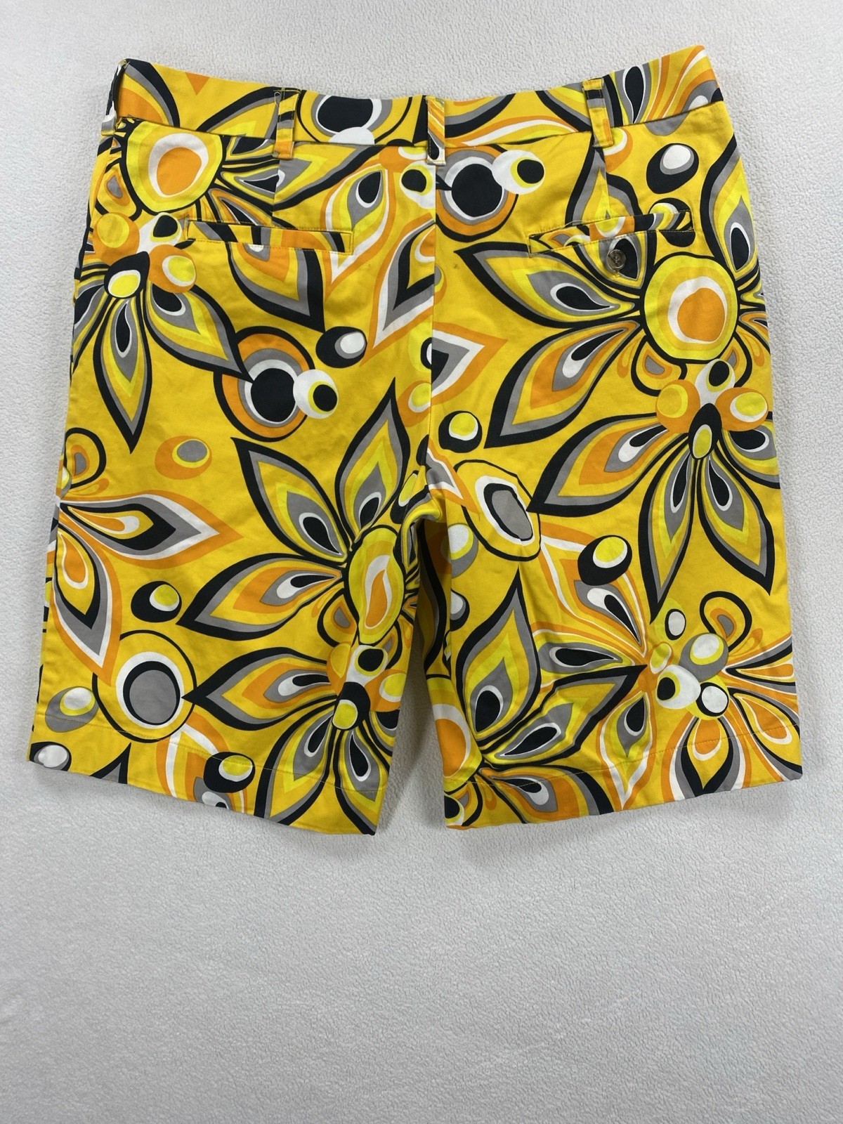 Loudmouth Golf Chino Shorts Men’s 38×10 Yellow Outdoor Stretch Performance