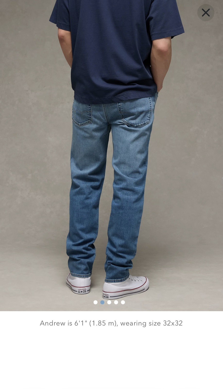 NWT- American Eagle Slim Straight Jeans AirFlex+ Bright Blue Size 31×30