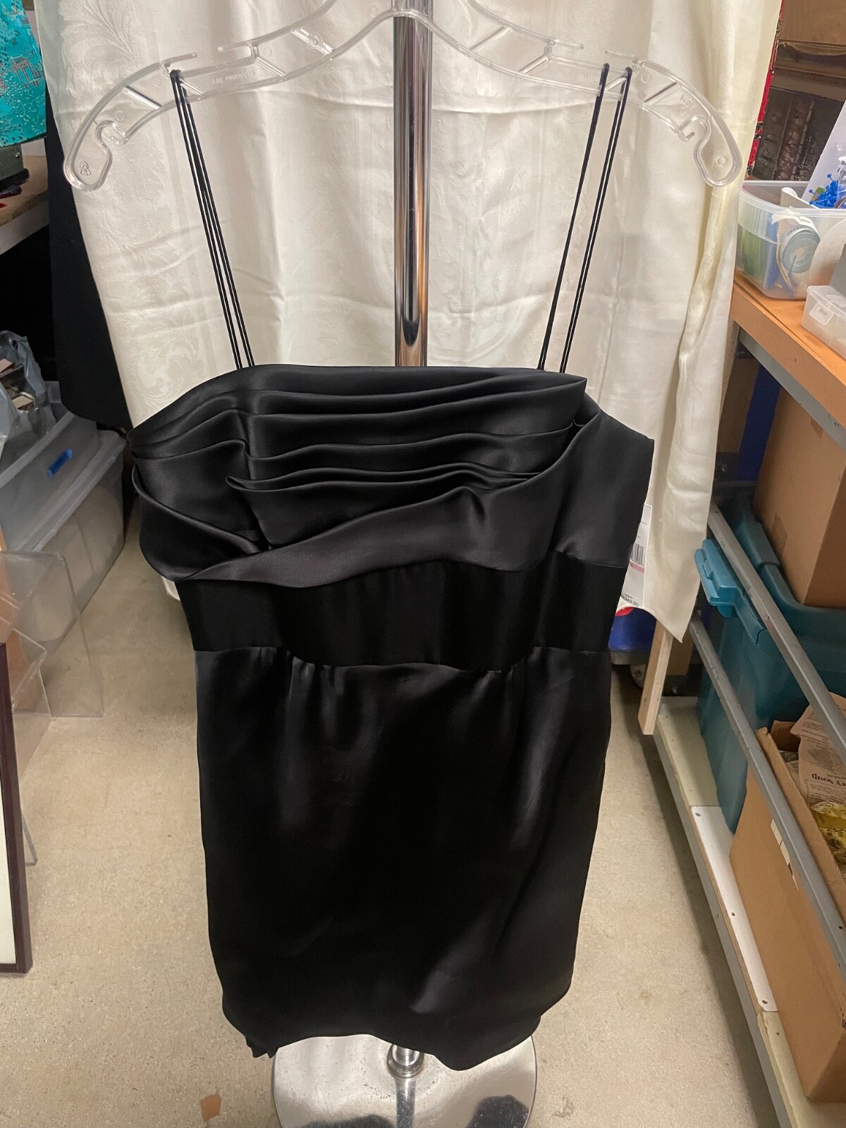 Brand New Carmen Marc Valvo Couture Black Fancy Strappy Dress 10 DS18