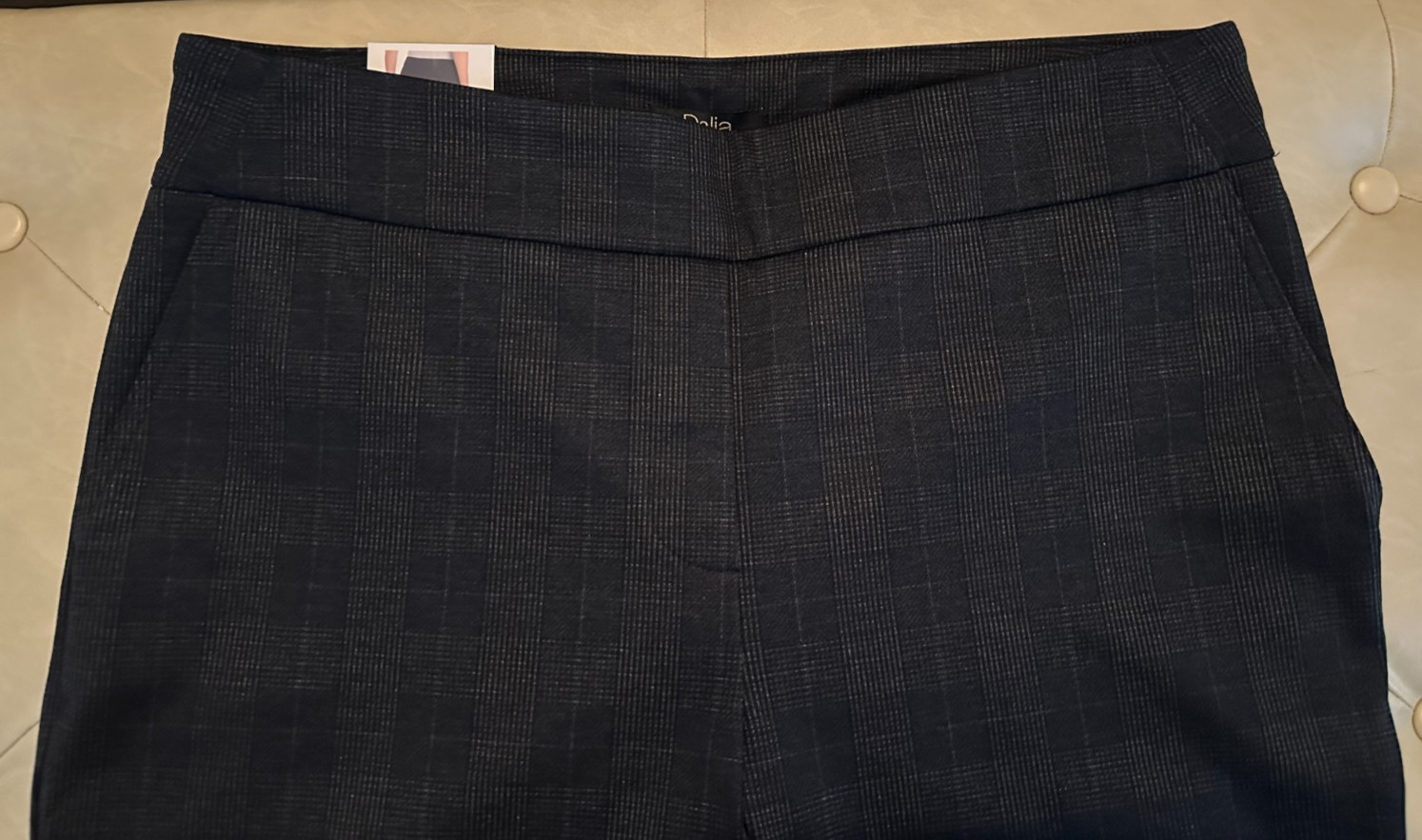 Dalia Women’s Pull-On Ponte Pant – Navy Combo – Large
