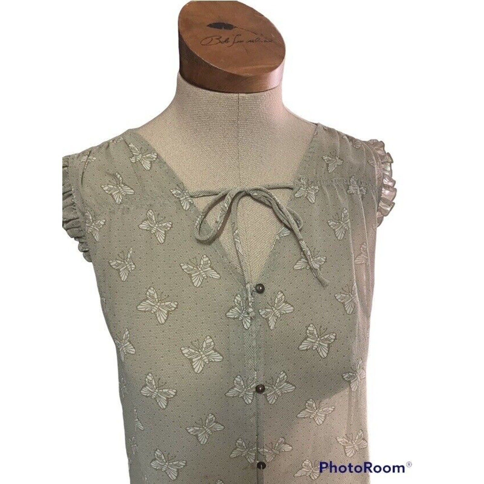 Matilda Jane Monarch Butterfly Semi Sheer Blouse Women Size Medium
