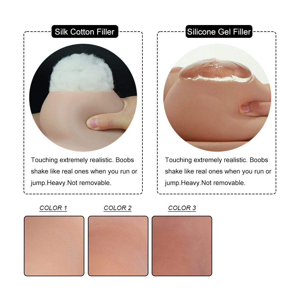 Silicone C/G Cup Bodysuit Breast Forms Fake Vagina Hip Shaping Female Body Suit