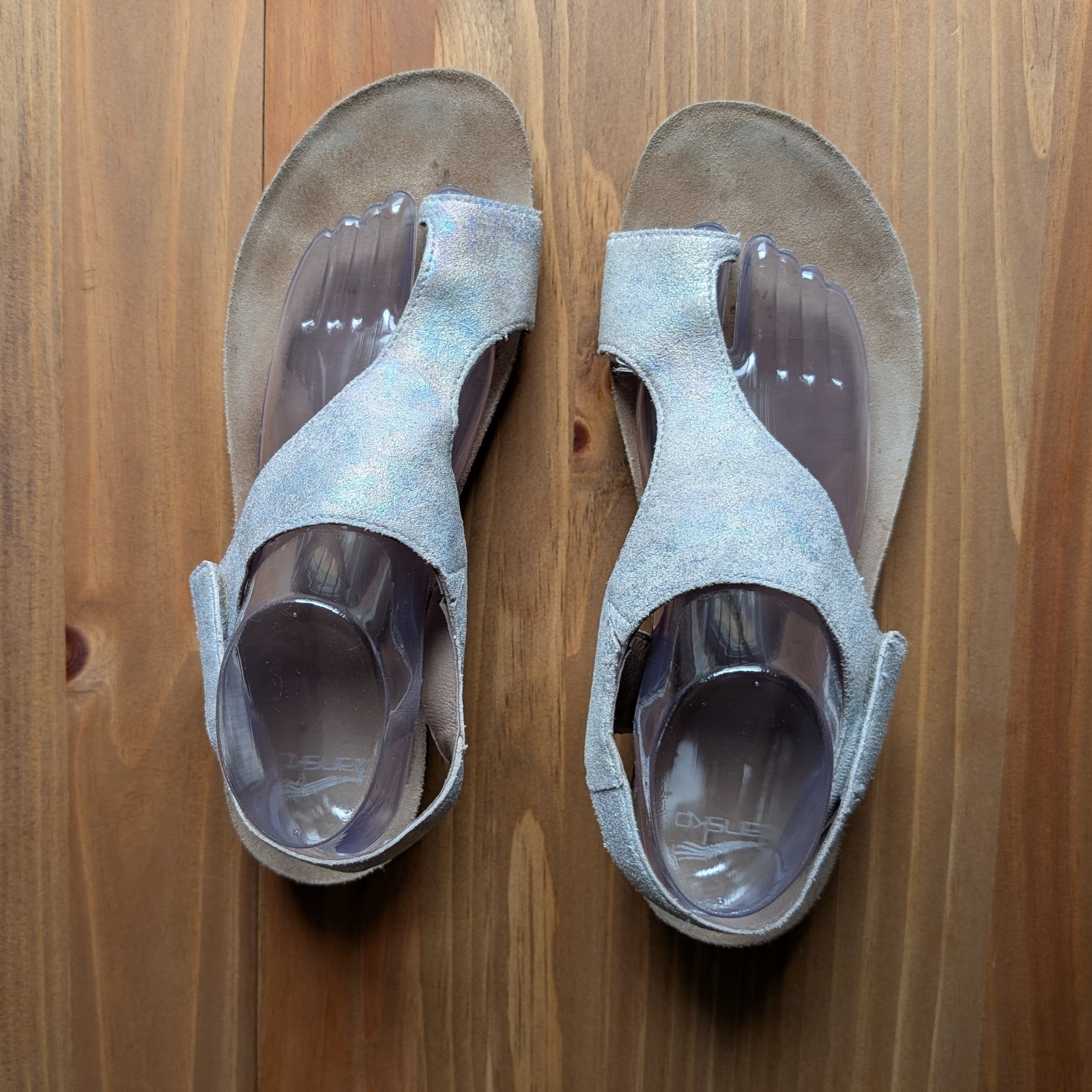 Dansko Reece Sandals Womens 42 US 11.5-12 Leather Toe Loop Pearl Iridescent