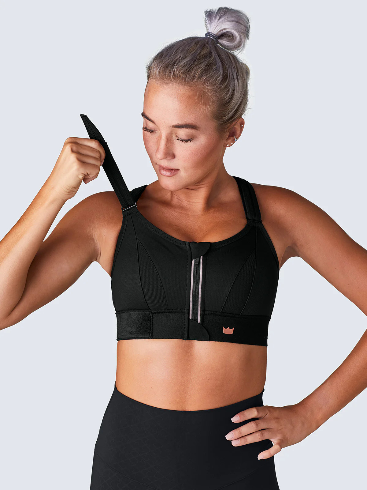 SHEFIT ULTIMATE Black Sports Bra Size 1Luxe High Support Workout Fitness