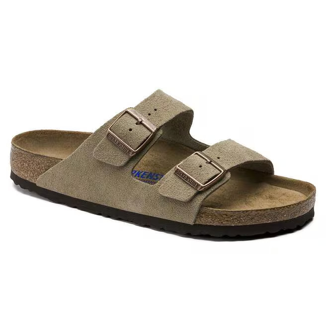 Birkenstock Arizona Soft Footbed Suede Leather Unisex-Taupe Sandals