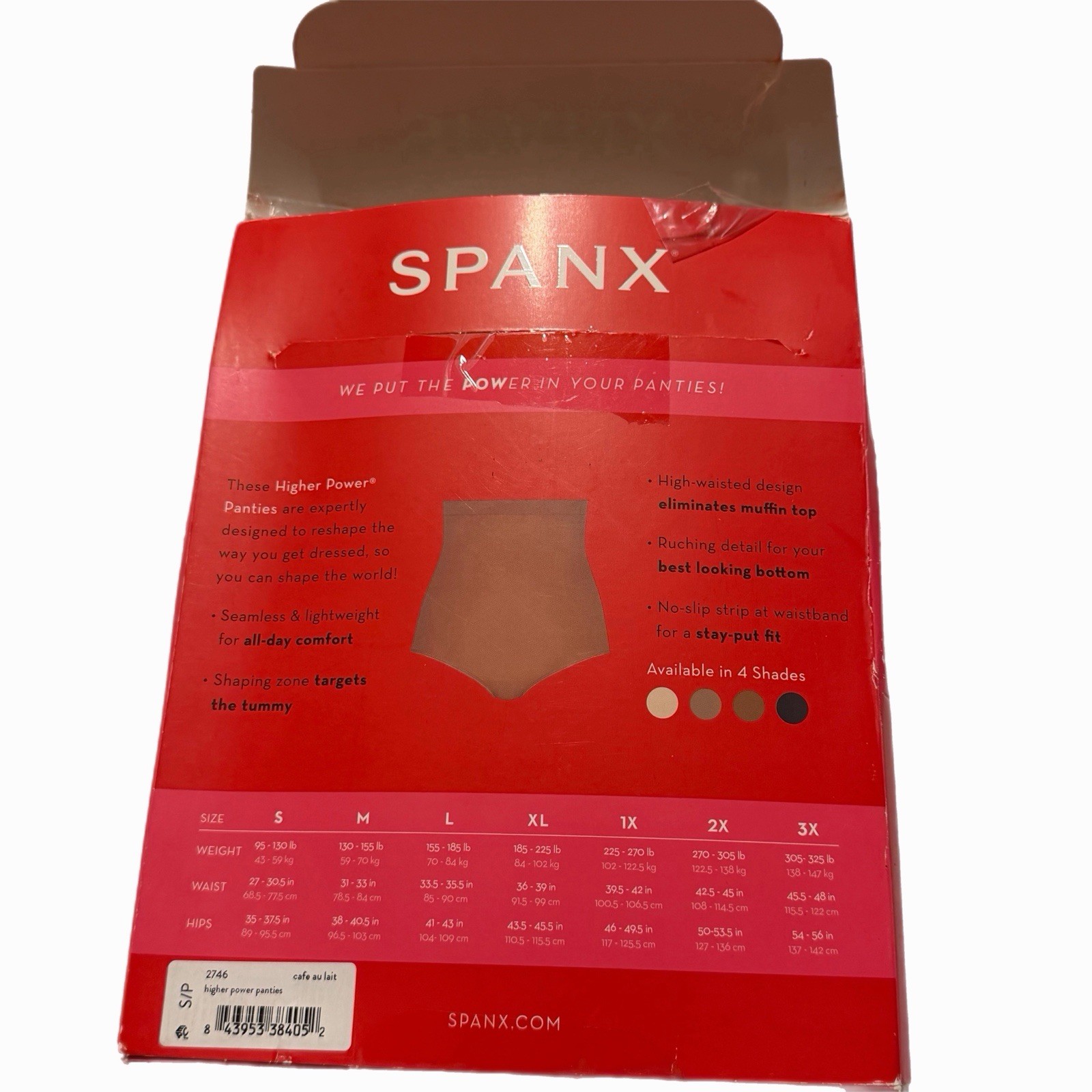Spanx Higher Power Shaper Panties Style 2746 Size Small Color Café NEW Open Box