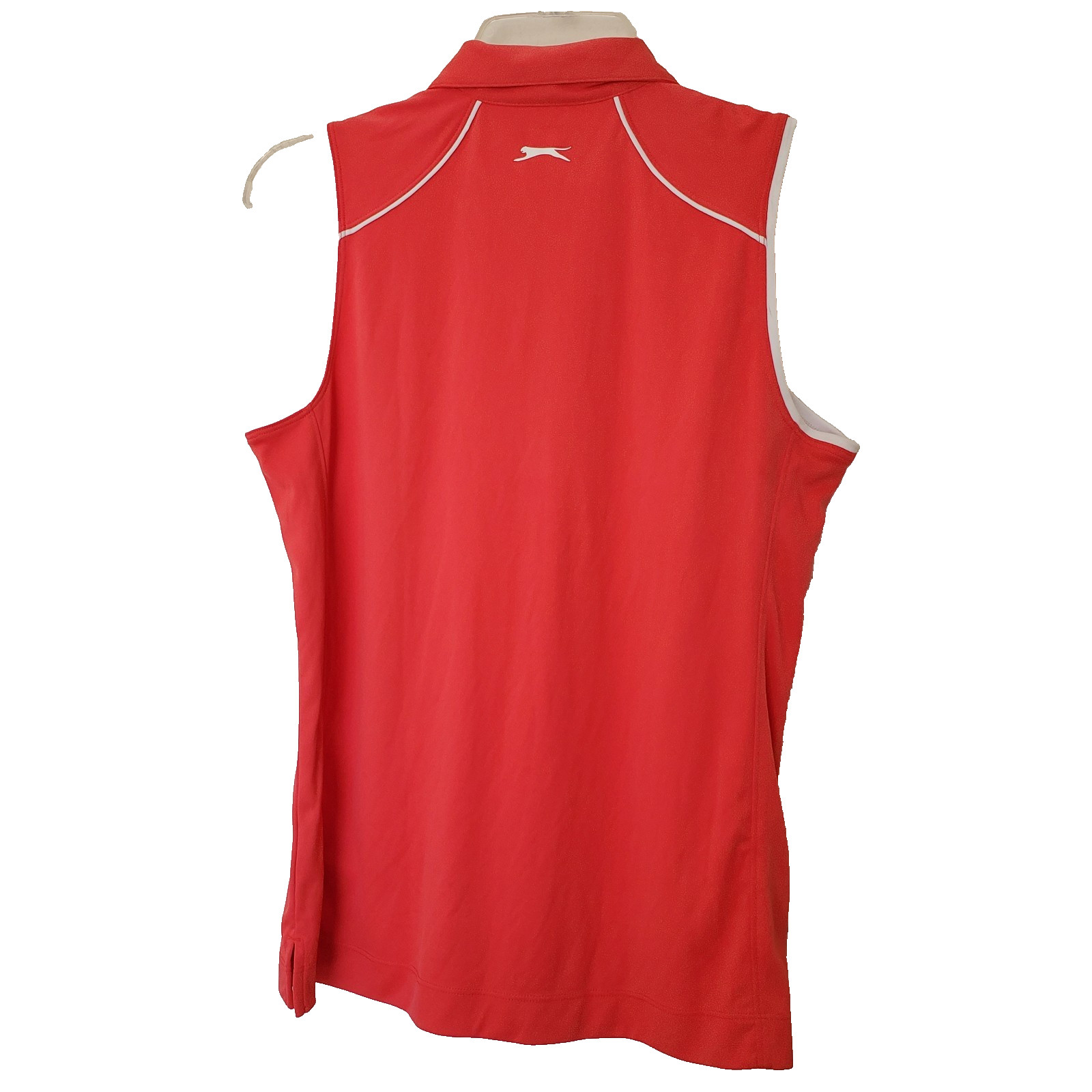 Slazenger Top Sleeveless 1/4 Zip Collared Solid Golf Activewear Top Orange Sz M