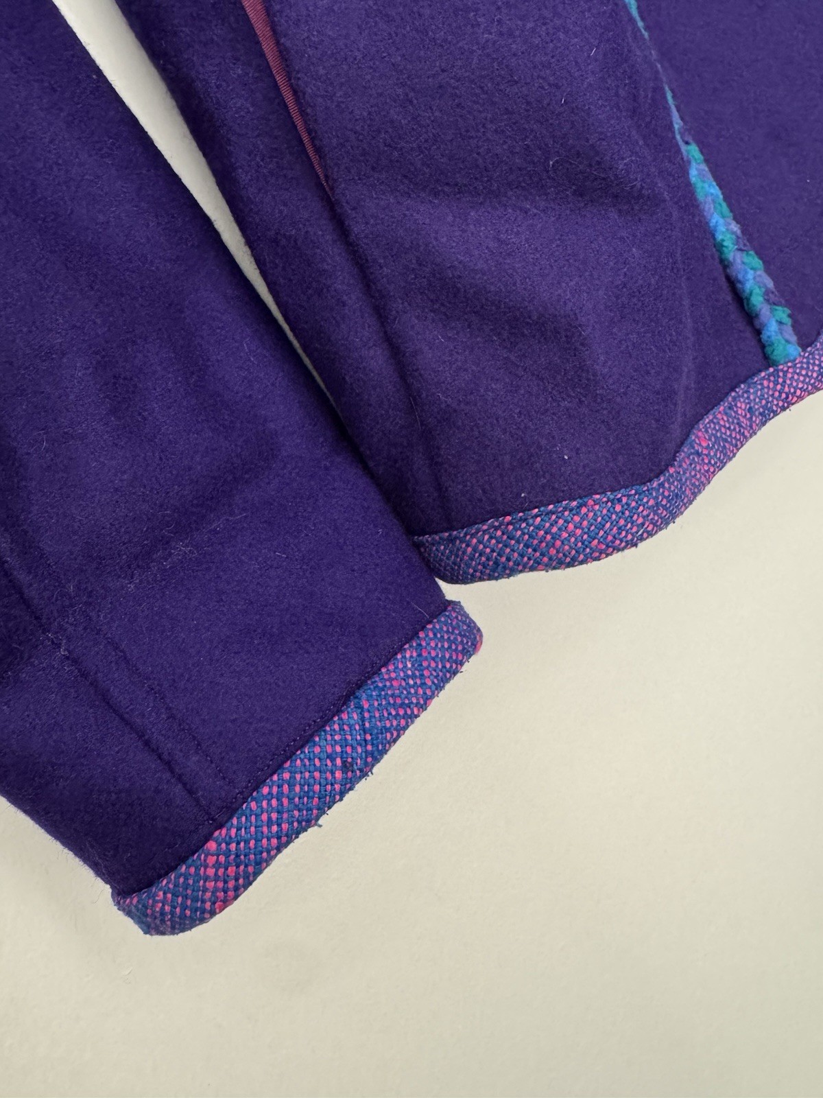 Unique vintage purple jacket with appliqués, A Treasure Forever by Linda Pool